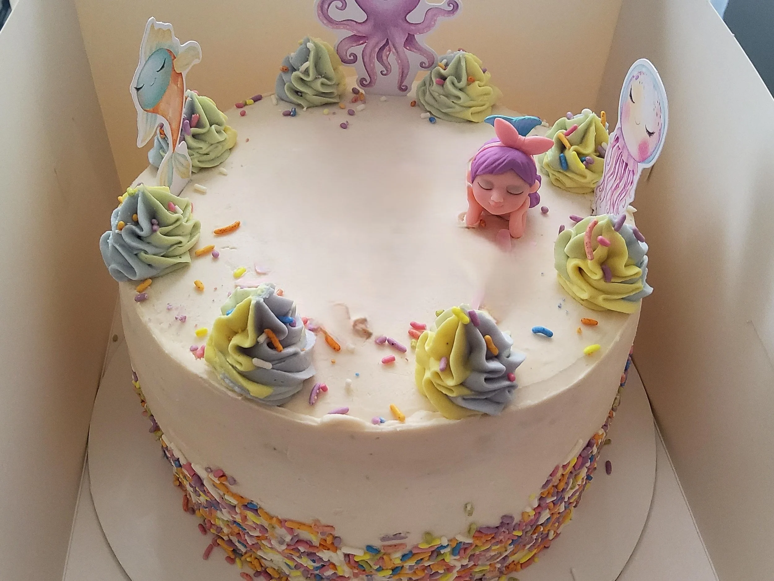 3 layer vanilla under the sea vanilla cake_top view.jpg