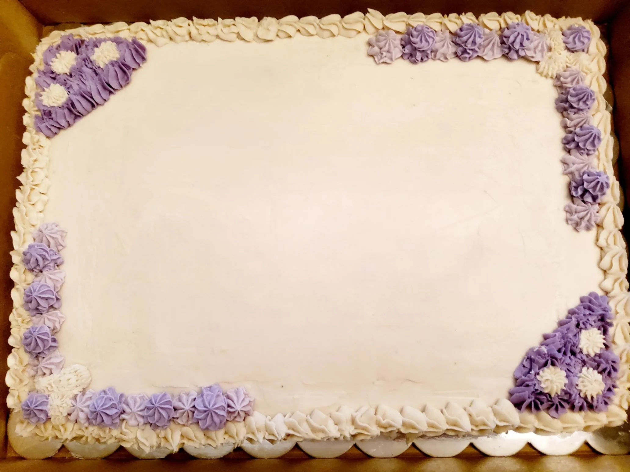 vegan half sheet birthday cake with purple white icing_plain.jpg