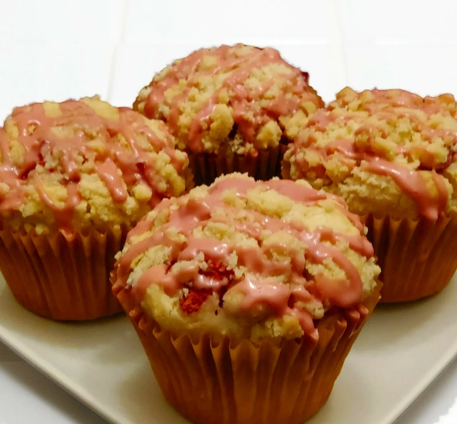 Plant-based strawberry muffins