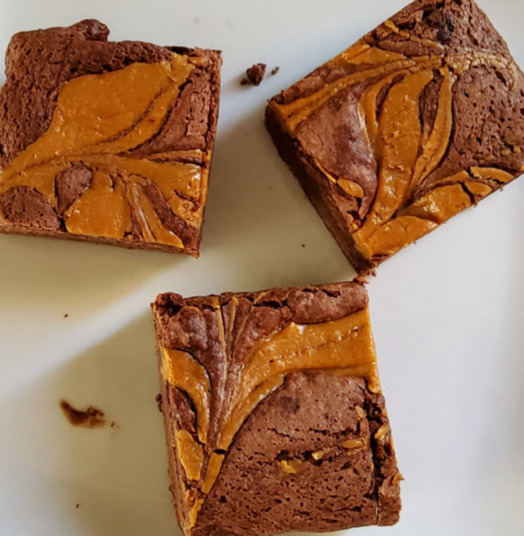 Plant-based chocolate peanut butter brownies