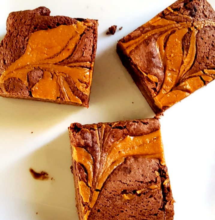 Plant-based chocolate peanut butter brownies
