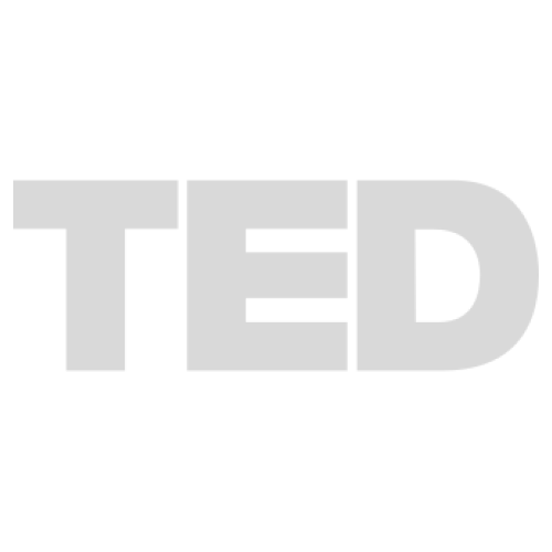 The image features the TED logo in large, gray, uppercase letters on a white background.