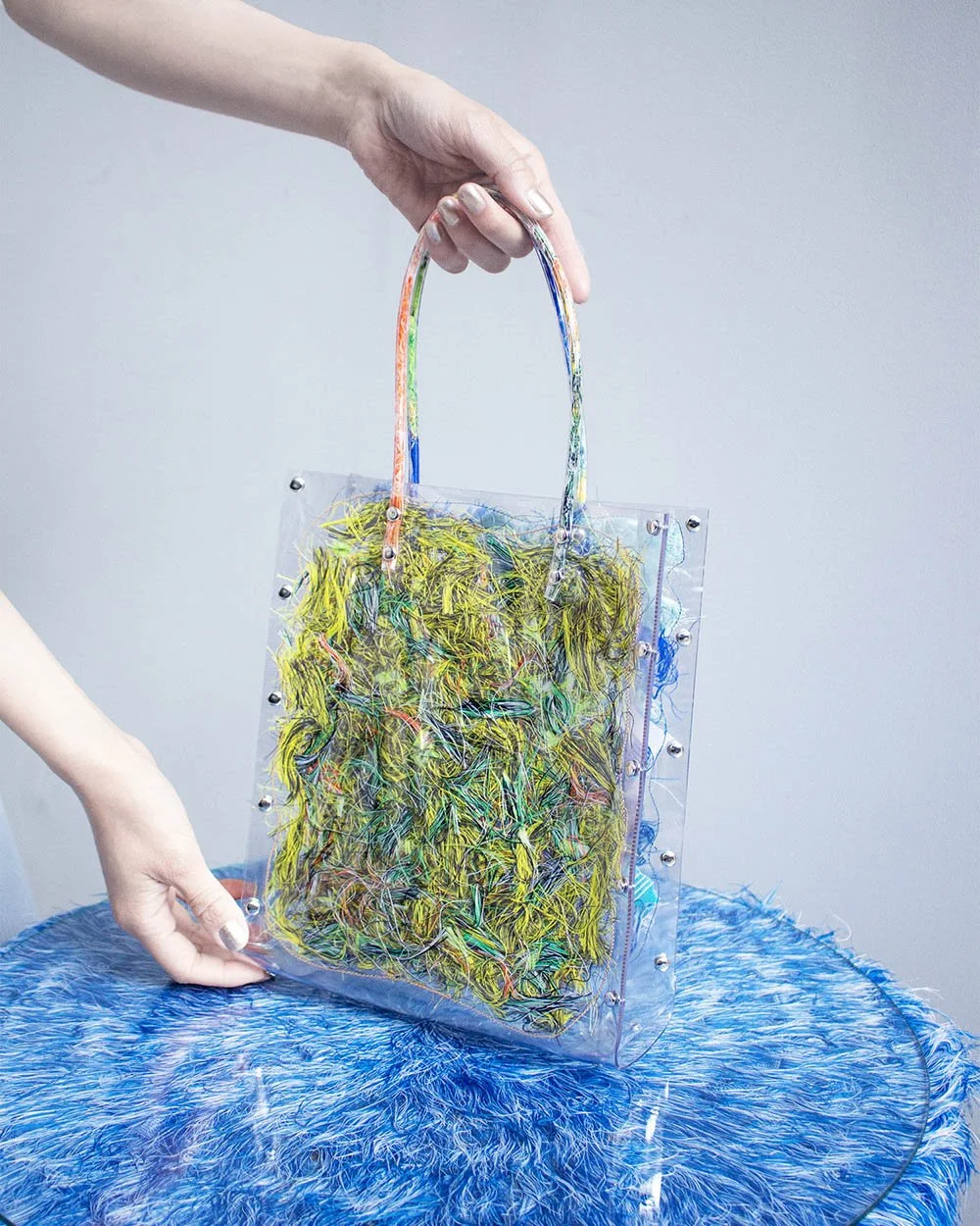 Thread Painting Handbag (Blue×Yellow)8.jpg
