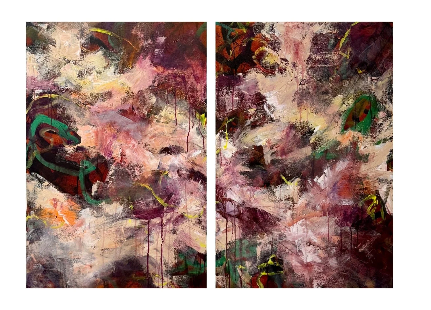 I Am Large Where I Break Diptych, 72x48 $12,000