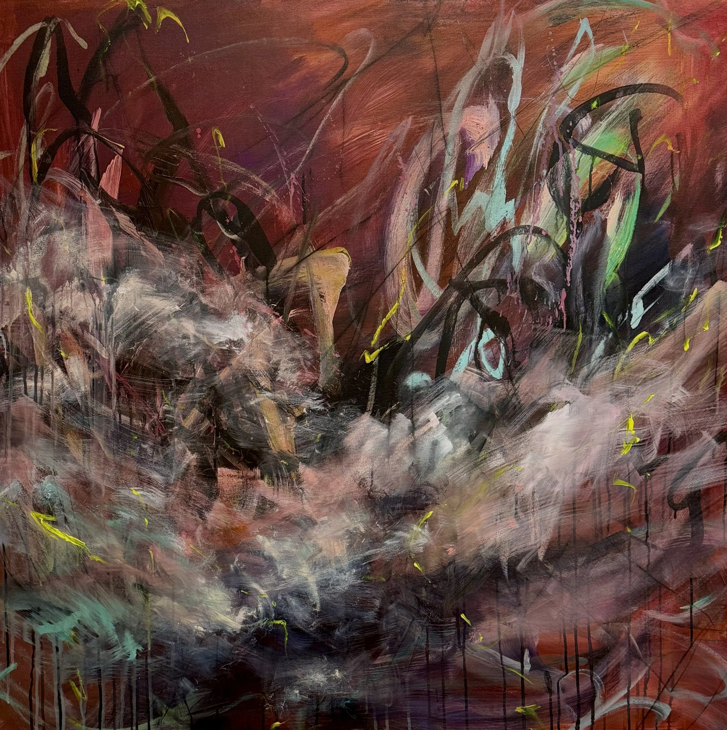 Too Much To Remain Still 48x48 $7200
