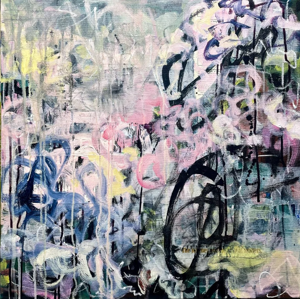 Would You Smile Forever abstract painting — KAT COLLINS STUDIO