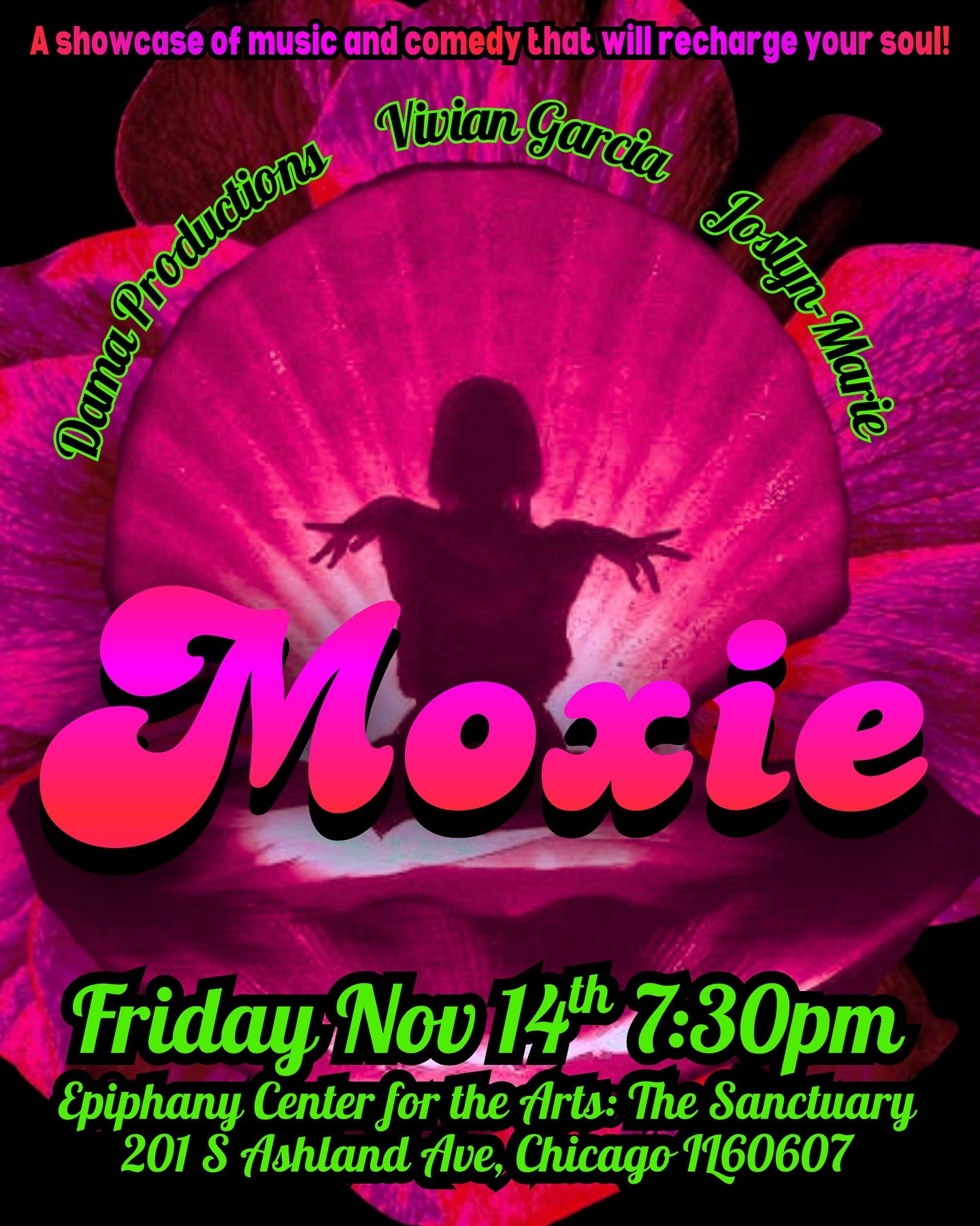 MOXIE FOR YOUR WEEK 🌺

DAMA Productions is partnering up with the @flymariposachicago and @joslynsinger for a night incredible Latine talent! We&rsquo;re taking over the BEAUTIFUL Sanctuary Space at @epiphanyarts201 🤩

Life without art can get stag