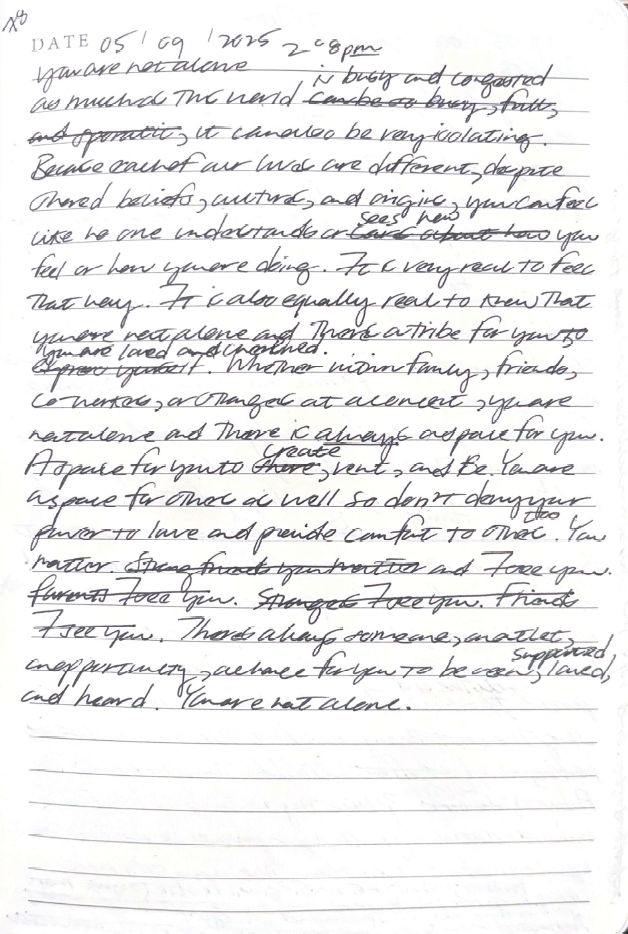 Entry #78: You Are Not Alone - 05/09/2025