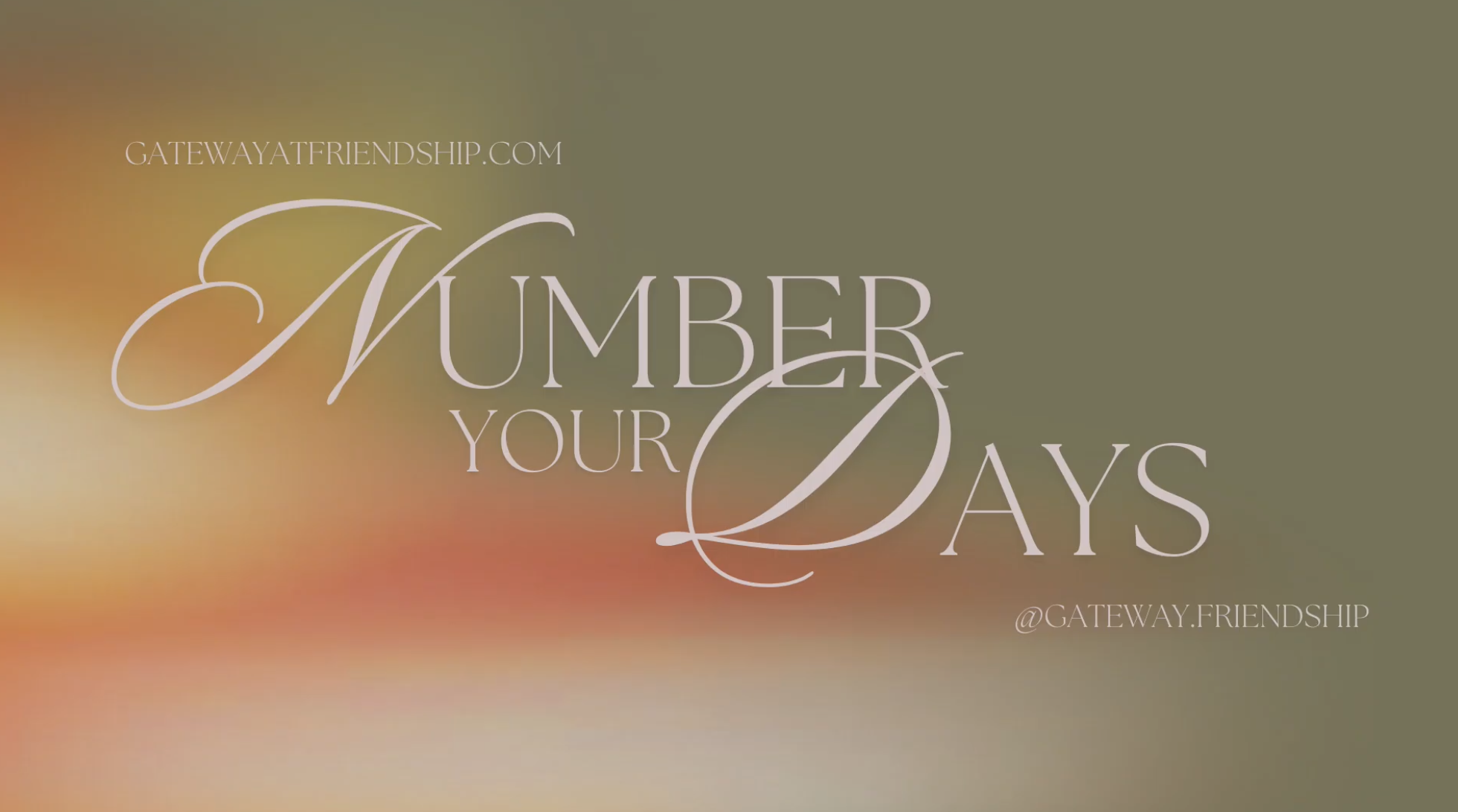 Number Your Days