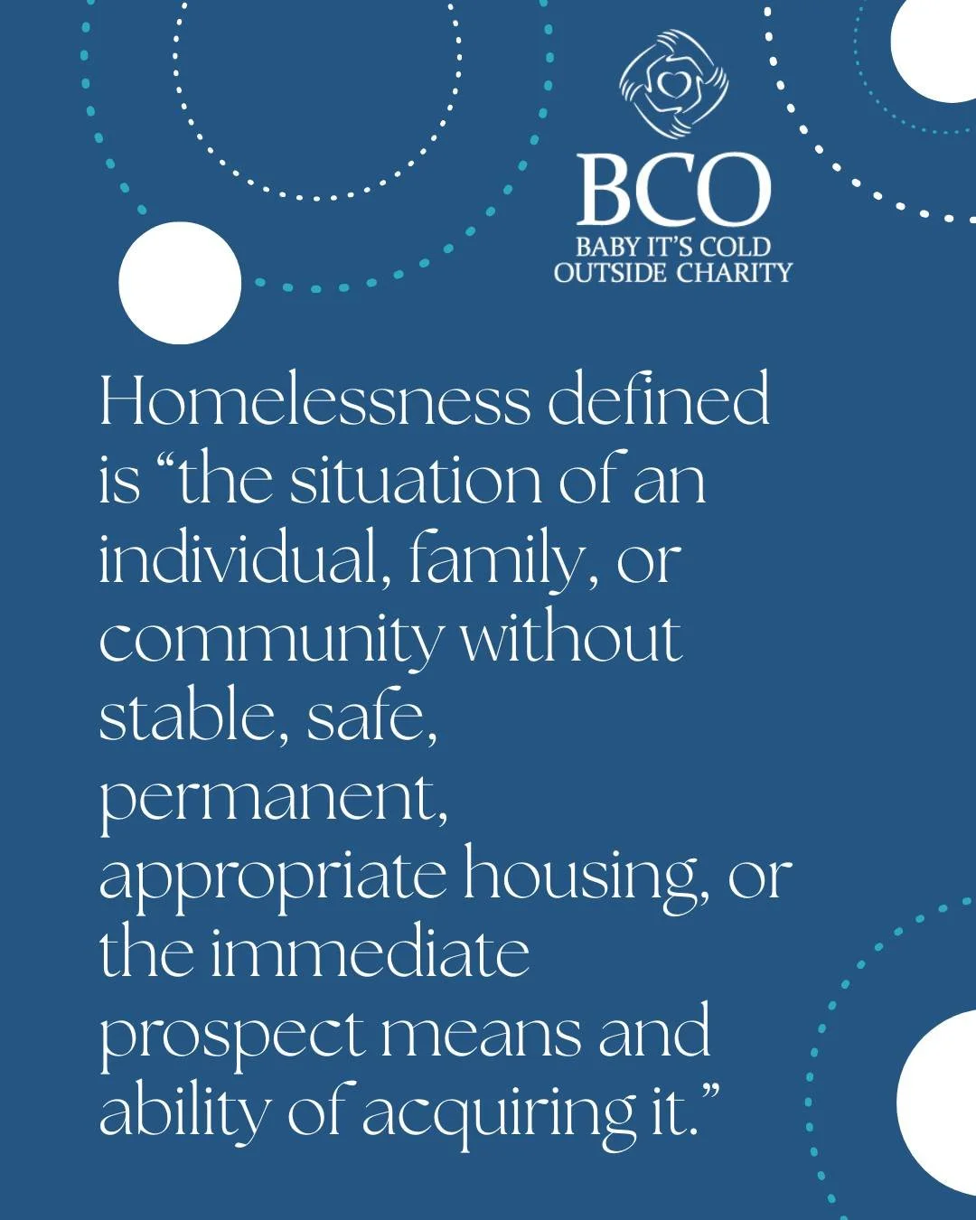 It is important to note that this definition does not fully encompass every experience of homelessness. 

There are various myths and misconceptions around the issue of homelessness. Some believe that it is a choice; there is the idea that people exp