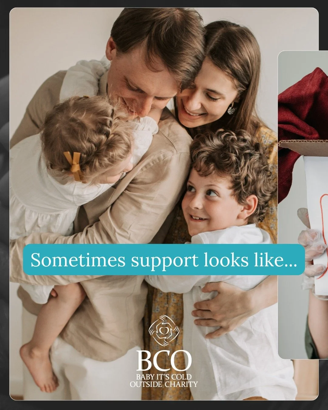 Support doesn't always look like you think.

#babyitscoldoutsidecharity #bcocharity #support #neighbours #community
