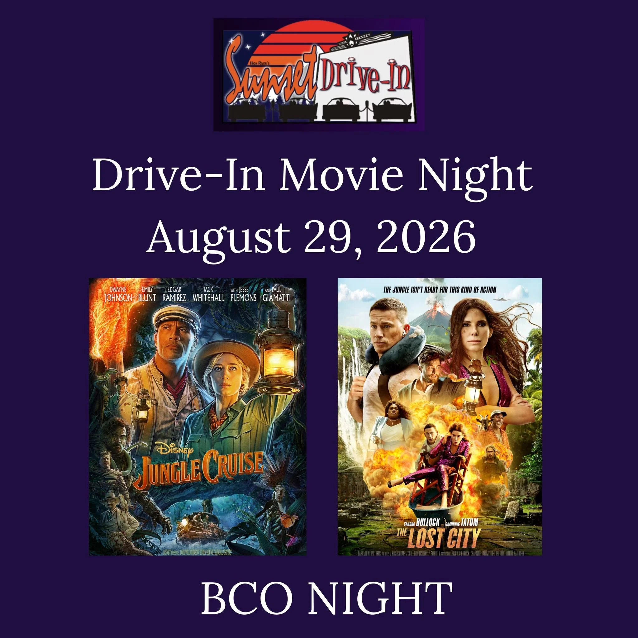 We are excited to be part of the charity recipients with the @high_river_sunset_drive_in again this year!

Our special night is August 29th! The double feature is Jungle Cruise and The Lost City! 

Grab your tickets at the link in our bio.

#movienig