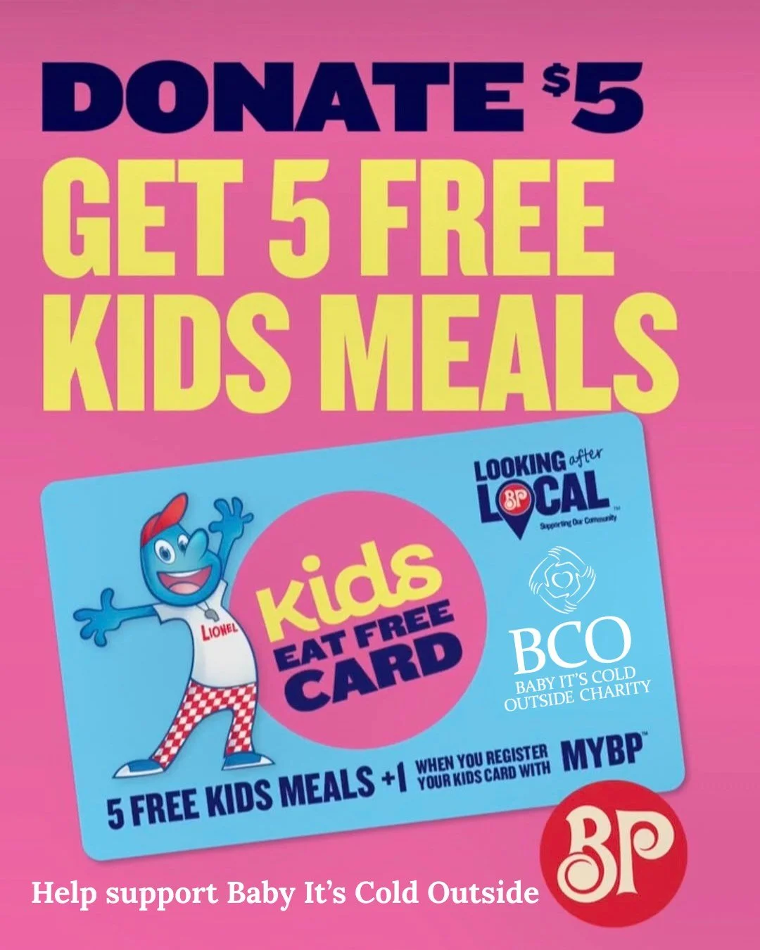 What if your next family dinner could help support someone in your own community?

Through Boston Pizza's Looking After Local program, your $5 Digital Kids Card donation supports a local charity chosen by your local Boston Pizza.

In Okotoks, that me