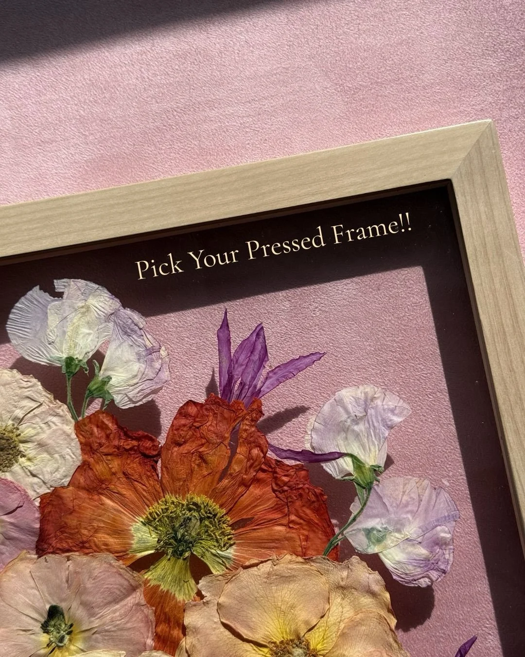 Swipe to choose your fav frame!!✨ 

Comment below which one you&rsquo;d want to take home💗

&bull;
&bull;
&bull;

#bouquetpreservation #pressedflowerframe #pressedframe #weddingmusthaves #whitepoppypreservation