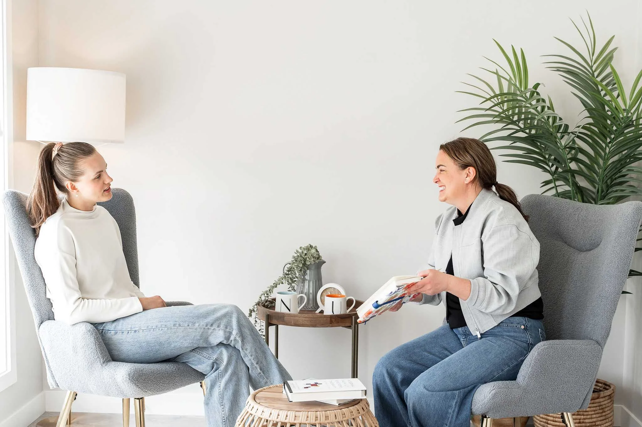 Calgary psychologist introducing Internal Family Systems concepts during family-of-origin therapy.