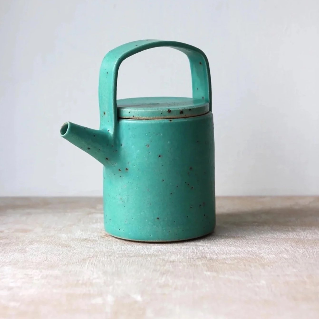 Stoneware Teapot in Teal