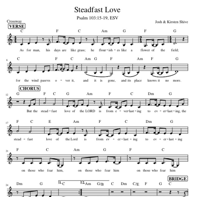 Lead Sheet: Steadfast Love