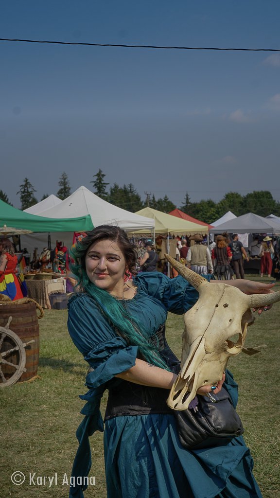 Imagine walking around festival will a Bison Skull...