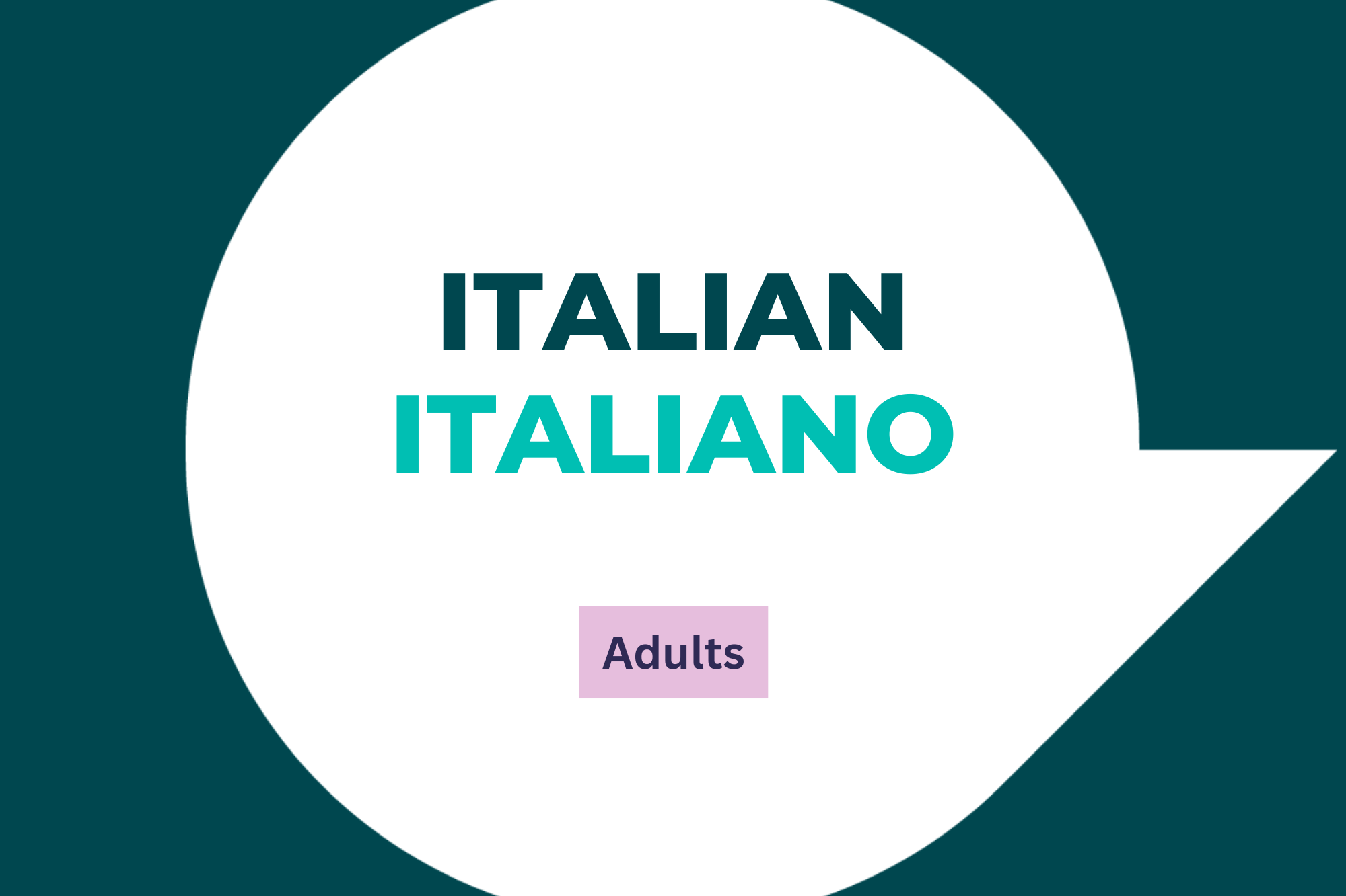 Italian - Beginners - Wednesdays 4-5pm