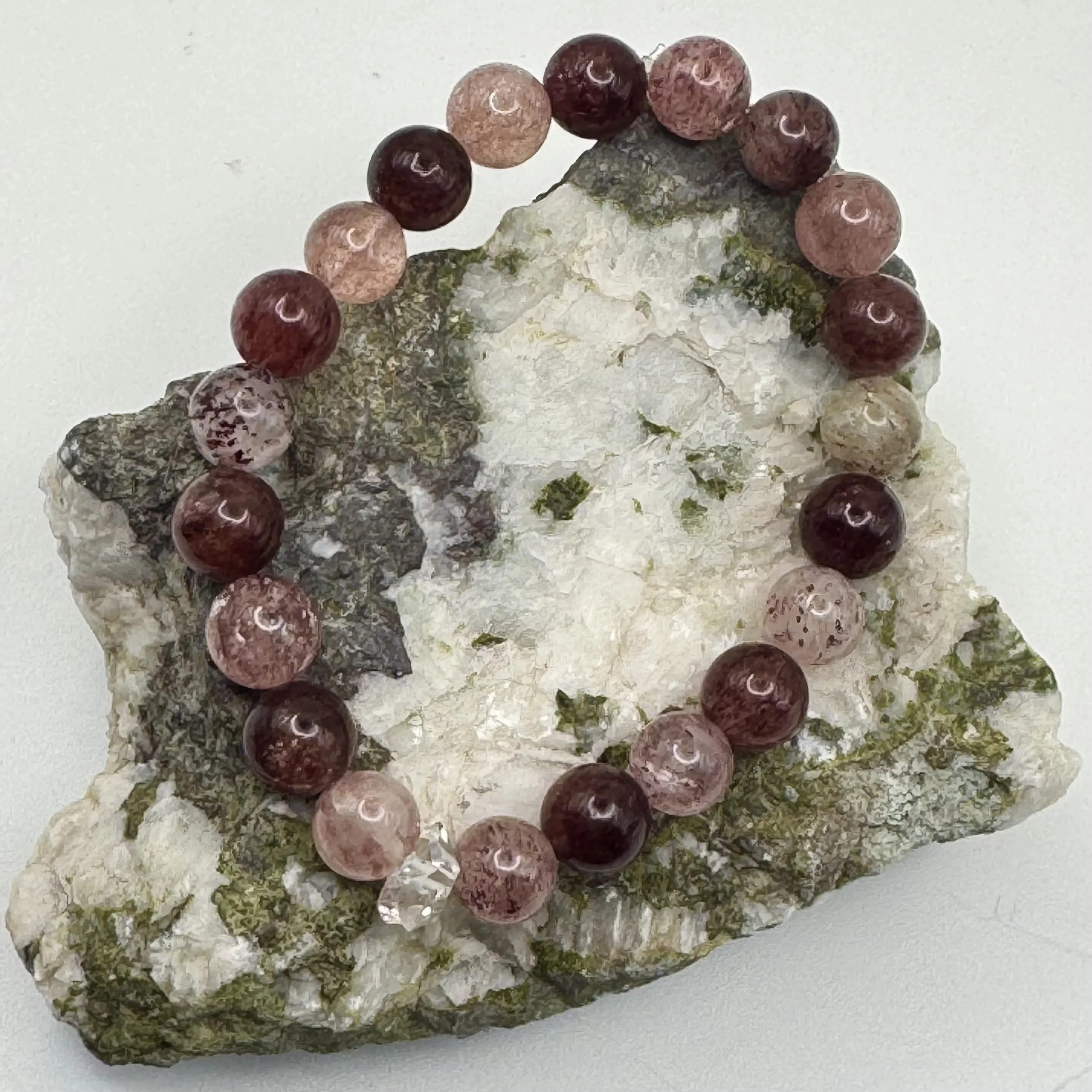 Strawberry Quartz and Herkimer