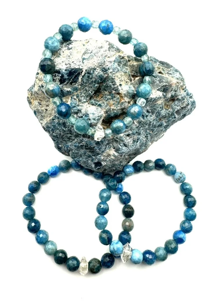 Apatite & Herkimer Bracelet