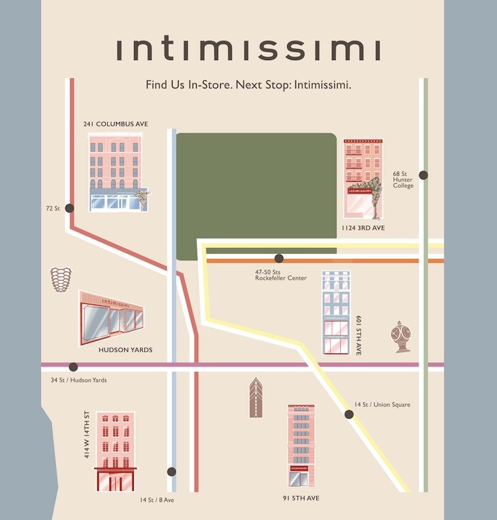 Intimissimi 2025 NYC Subway Map