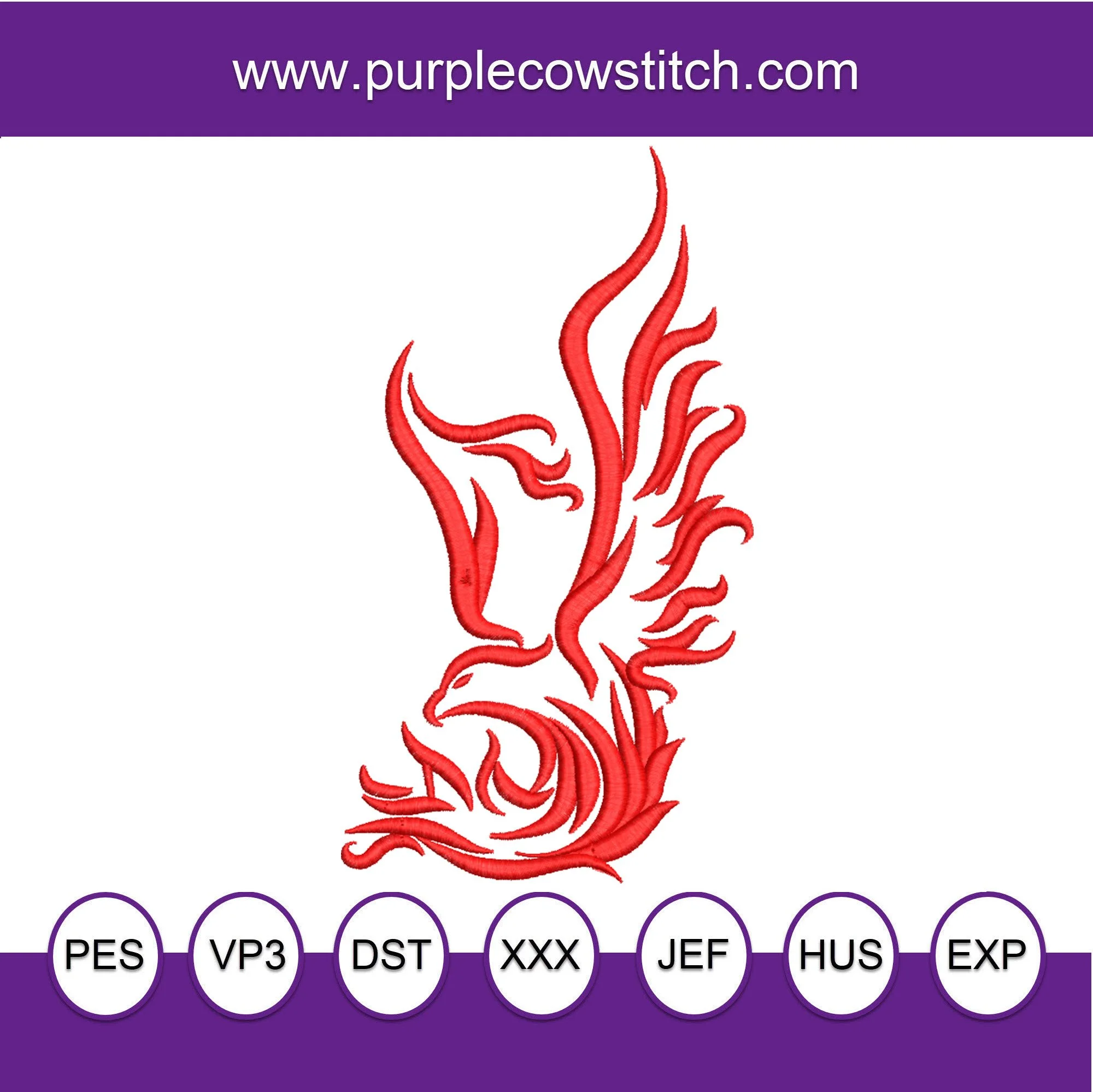 Universal - Albus Dumbledore symbol, Rising Phoenix Machine Embroidery Design