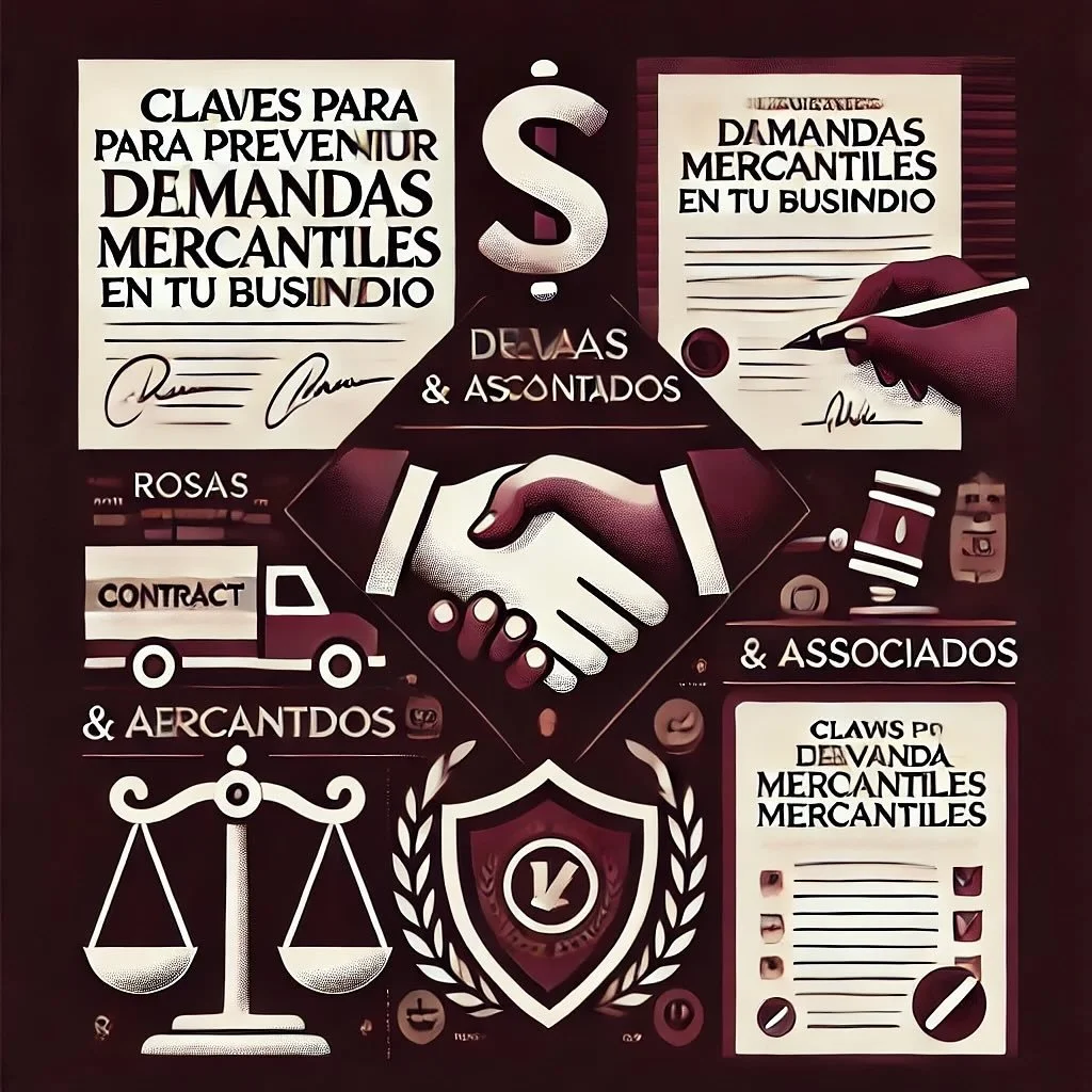 🚨 Claves para prevenir demandas mercantiles en tu negocio 🚨

En Rosas &amp; Asociados S.C., sabemos que una demanda mercantil puede ser costosa y afectar gravemente a tu empresa. Aqu&iacute; te compartimos algunas claves para prevenirlas:

🔹 Contr