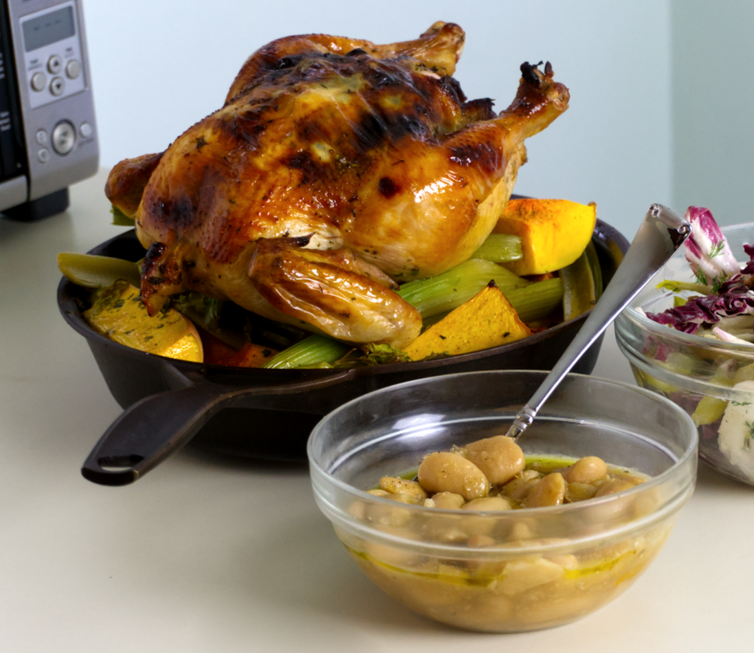 Roast Chicken &amp; Beans