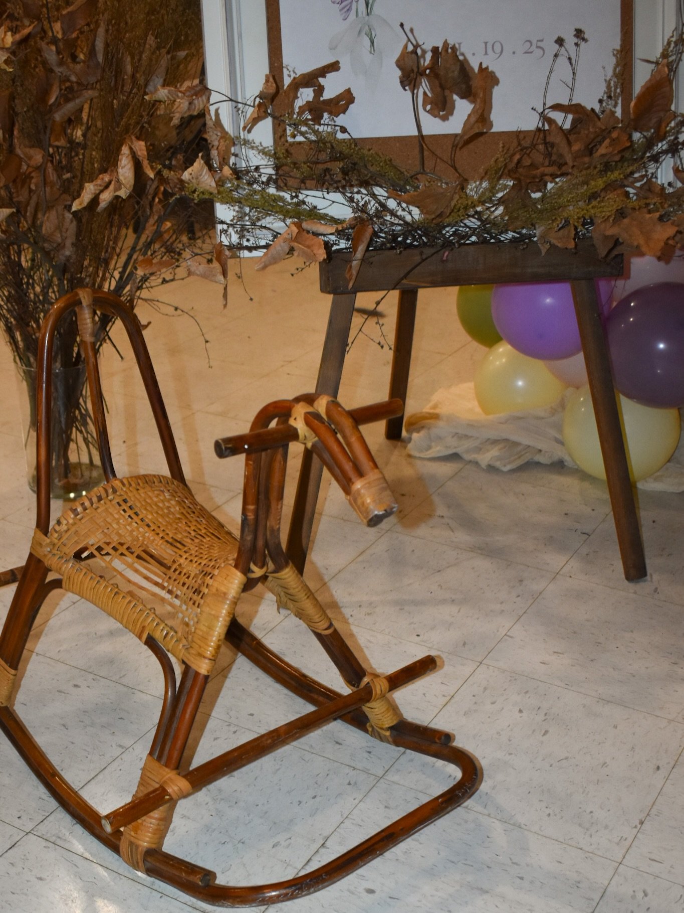 January 19, 2025: As guests entered the fellowship hall, they were greeted with a beautiful welcome sign. We placed an Ultra Balloon Tower and a Dried Statement Arrangement behind the sign. It capped off the entrance perfectly and made a stunning fir