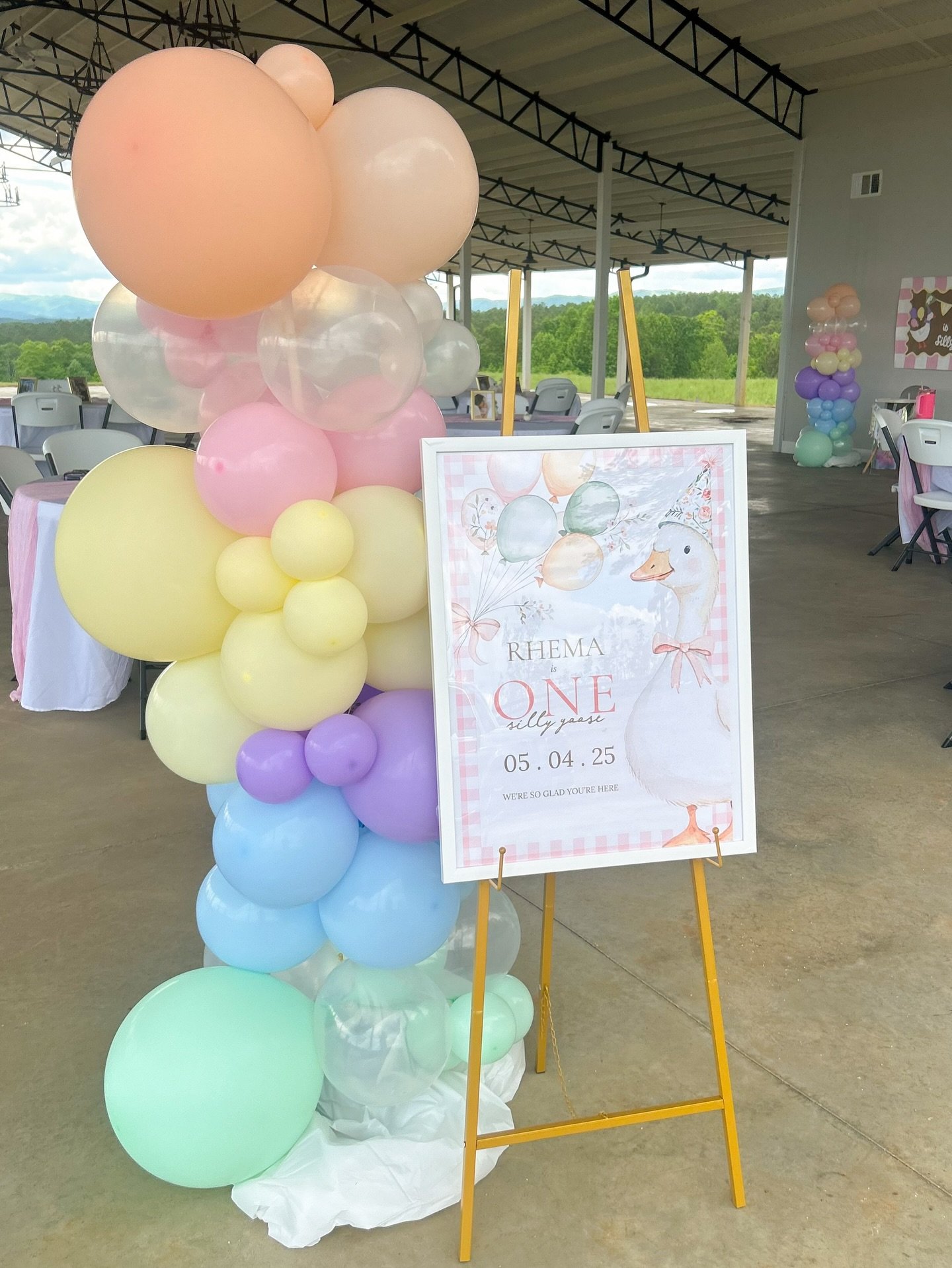 May 4, 2025: This welcome sign made the perfect entrance to the party! Guests gathered around to capture the special moment. Our Ultra Original Balloon Towers set the scene perfectly! The pastels came together seamlessly and created a welcoming atomo