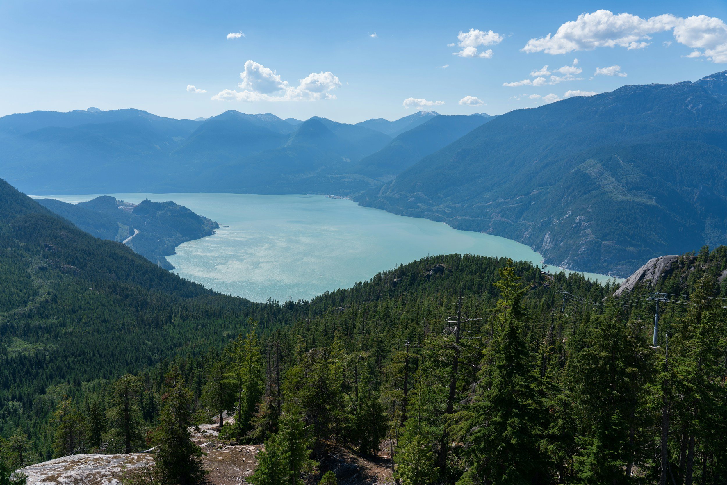 Photo of the howe sound from the Squamish Gondola in Squamish British Columbia