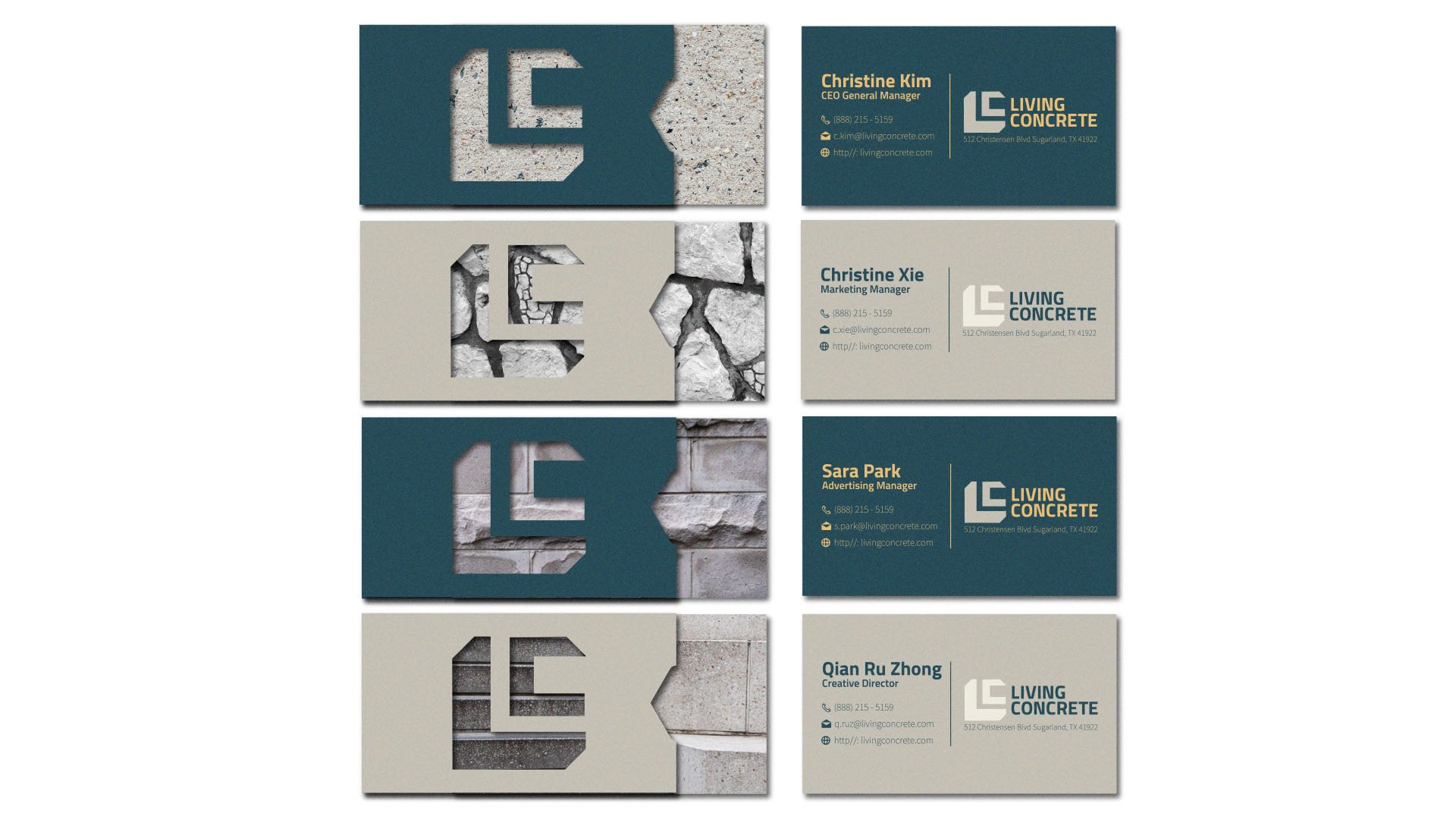 Living Concrete Business Cards