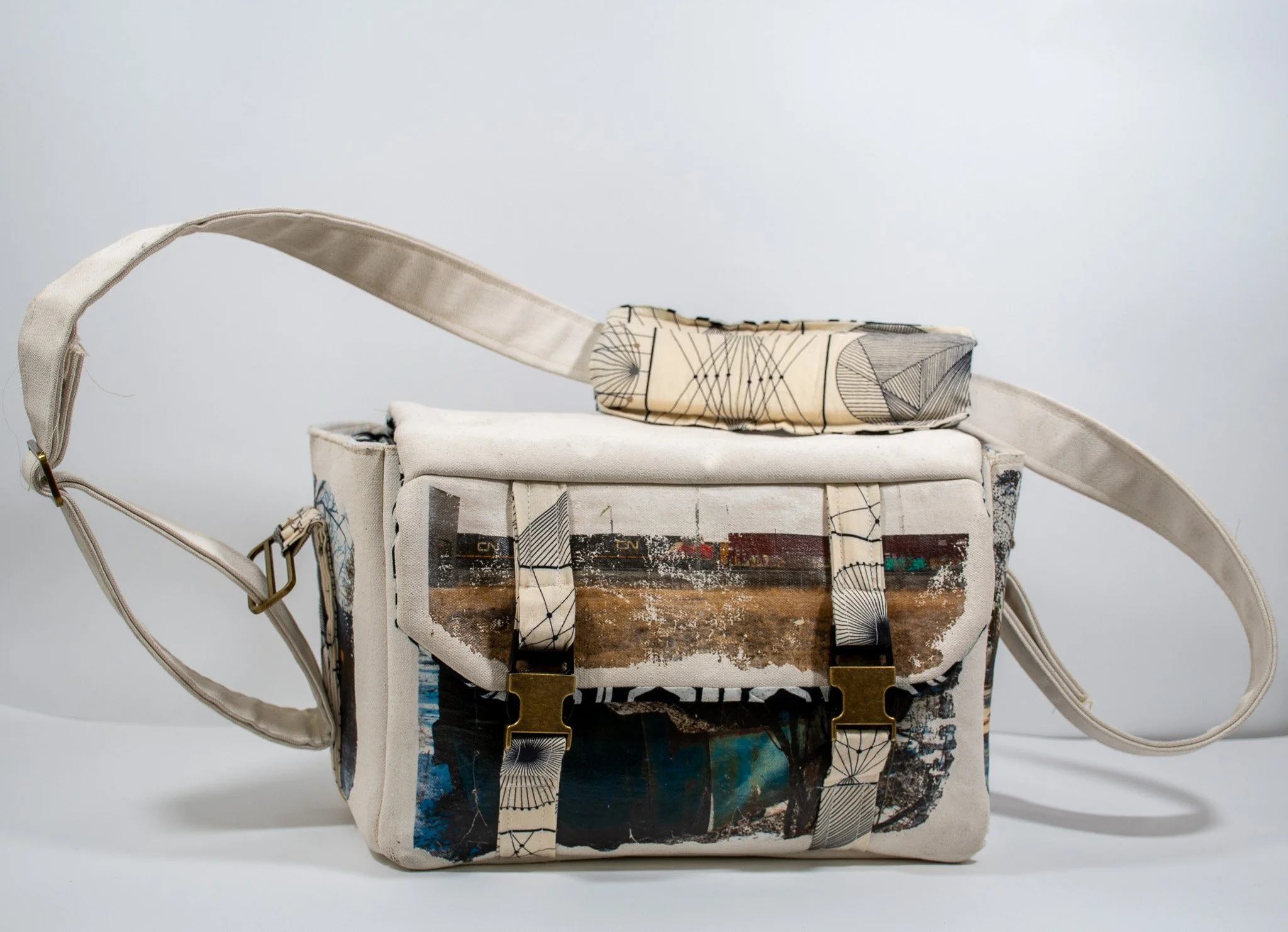 Camera Bag, Image transfer on canvas, 2024