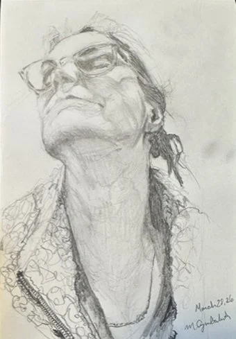 Self Portrait, pencil, 5 x 7 inches, 2026