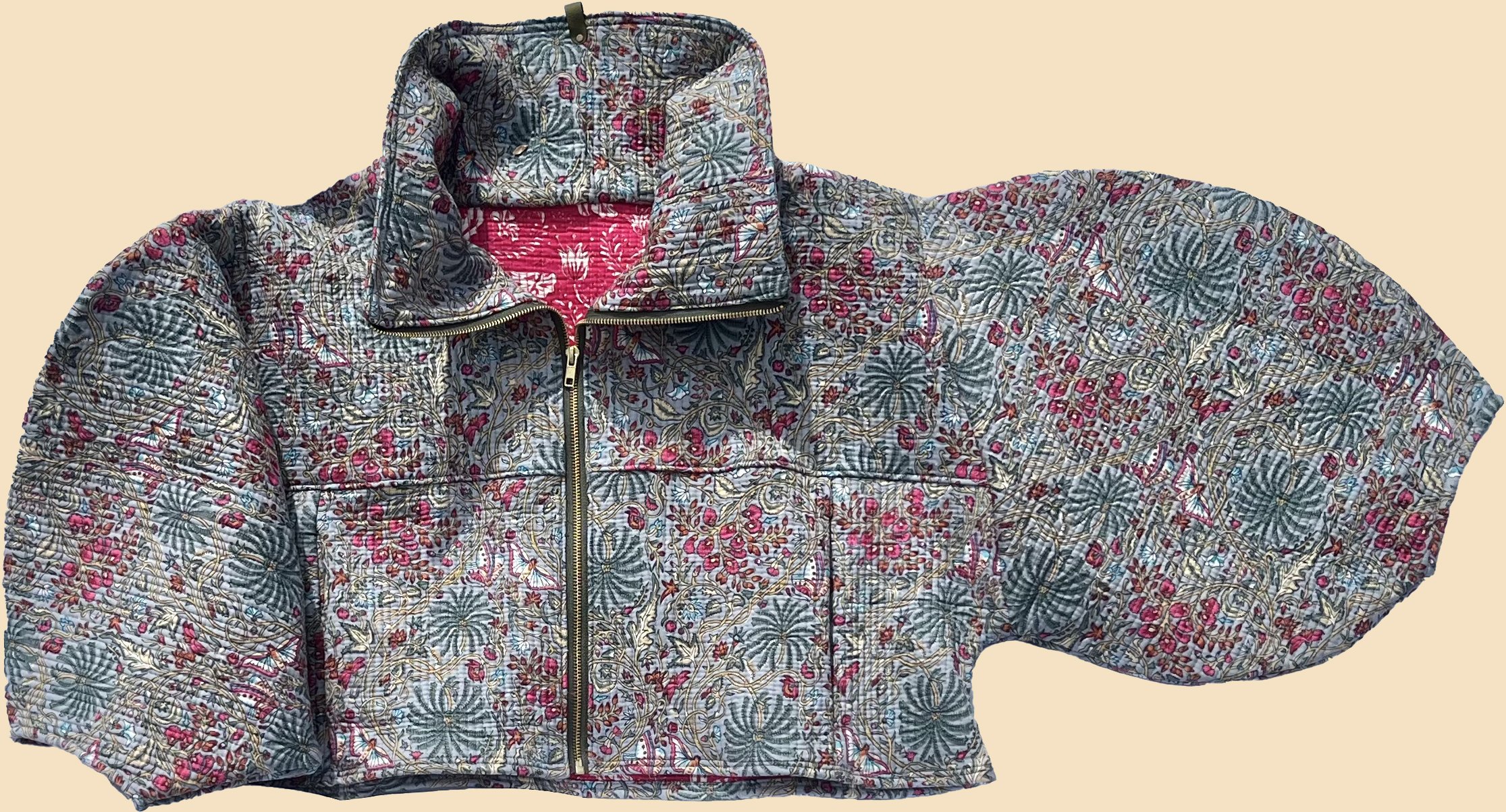 Baloo, Hand Printed Quilted Indian Print