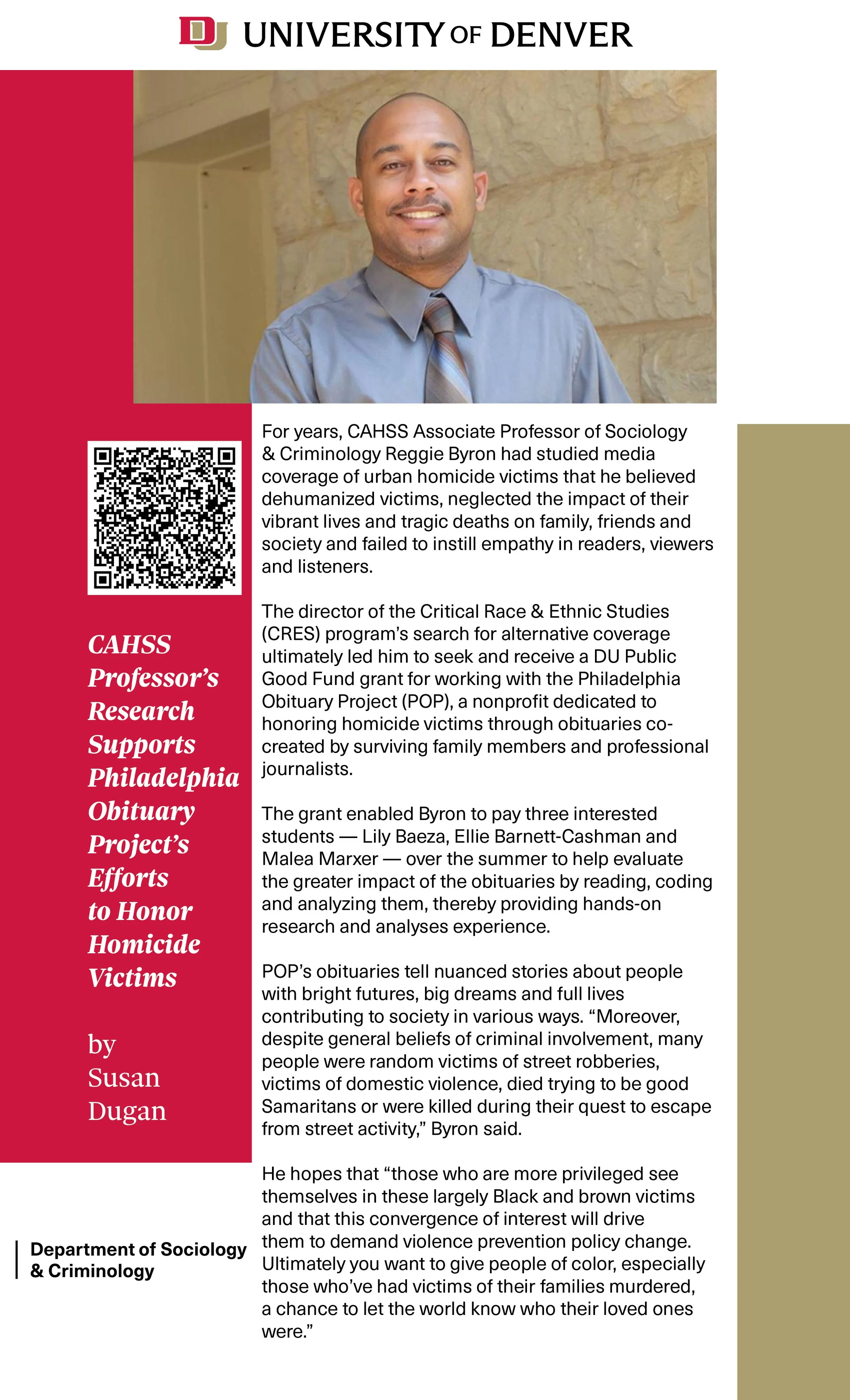 DU Sociology & Criminology Print Article