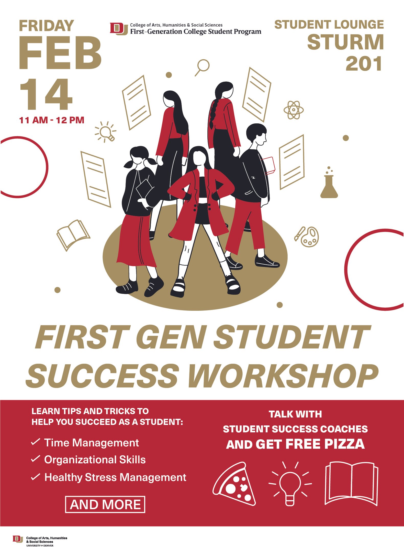 DU First-Gen Student Success Workshop Flyer