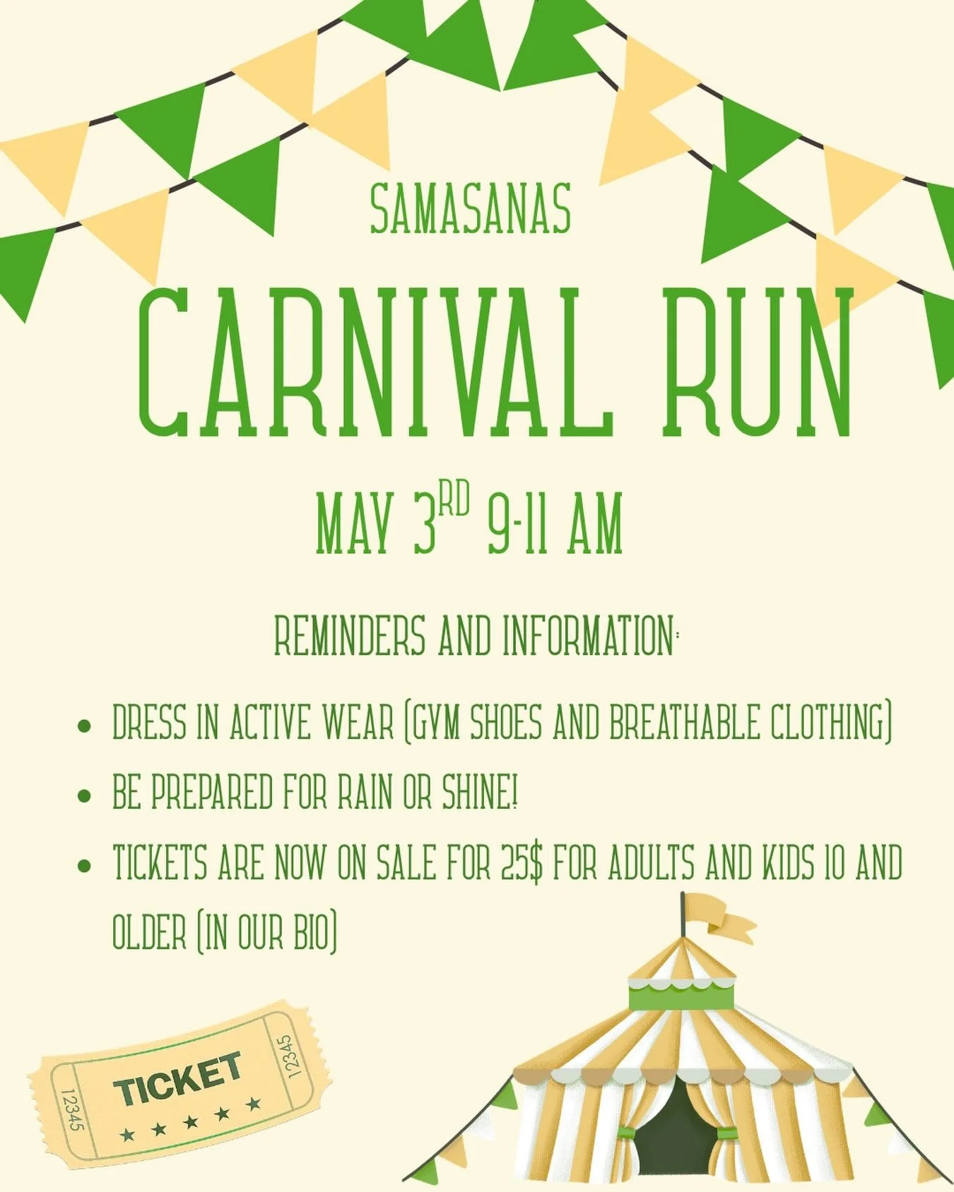 sign up is open NOW for our fun run!! link in bio!!! 💚🤍