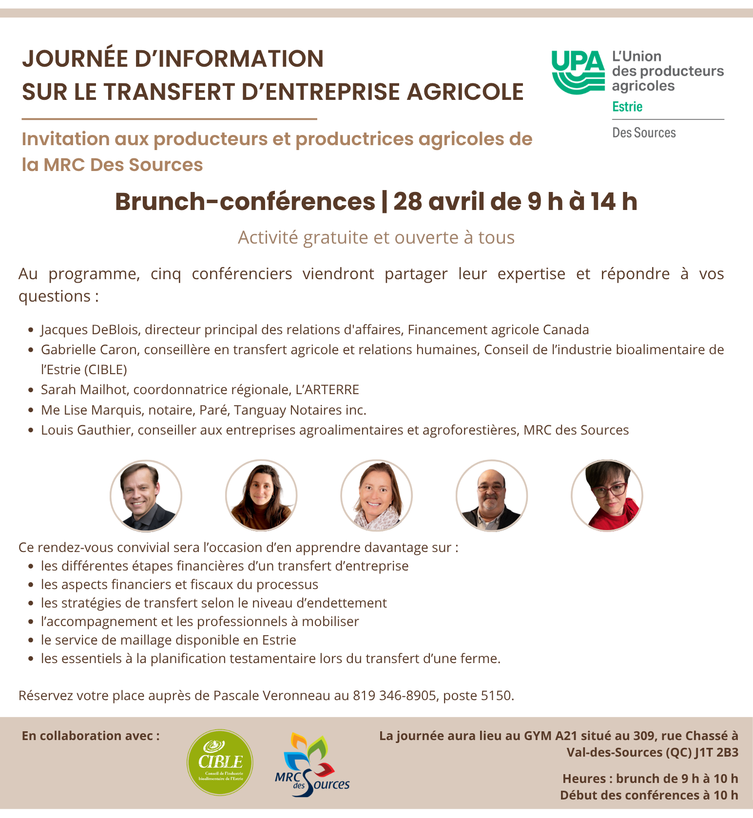 Journée d’information sur le transfert - MRC Des Sources