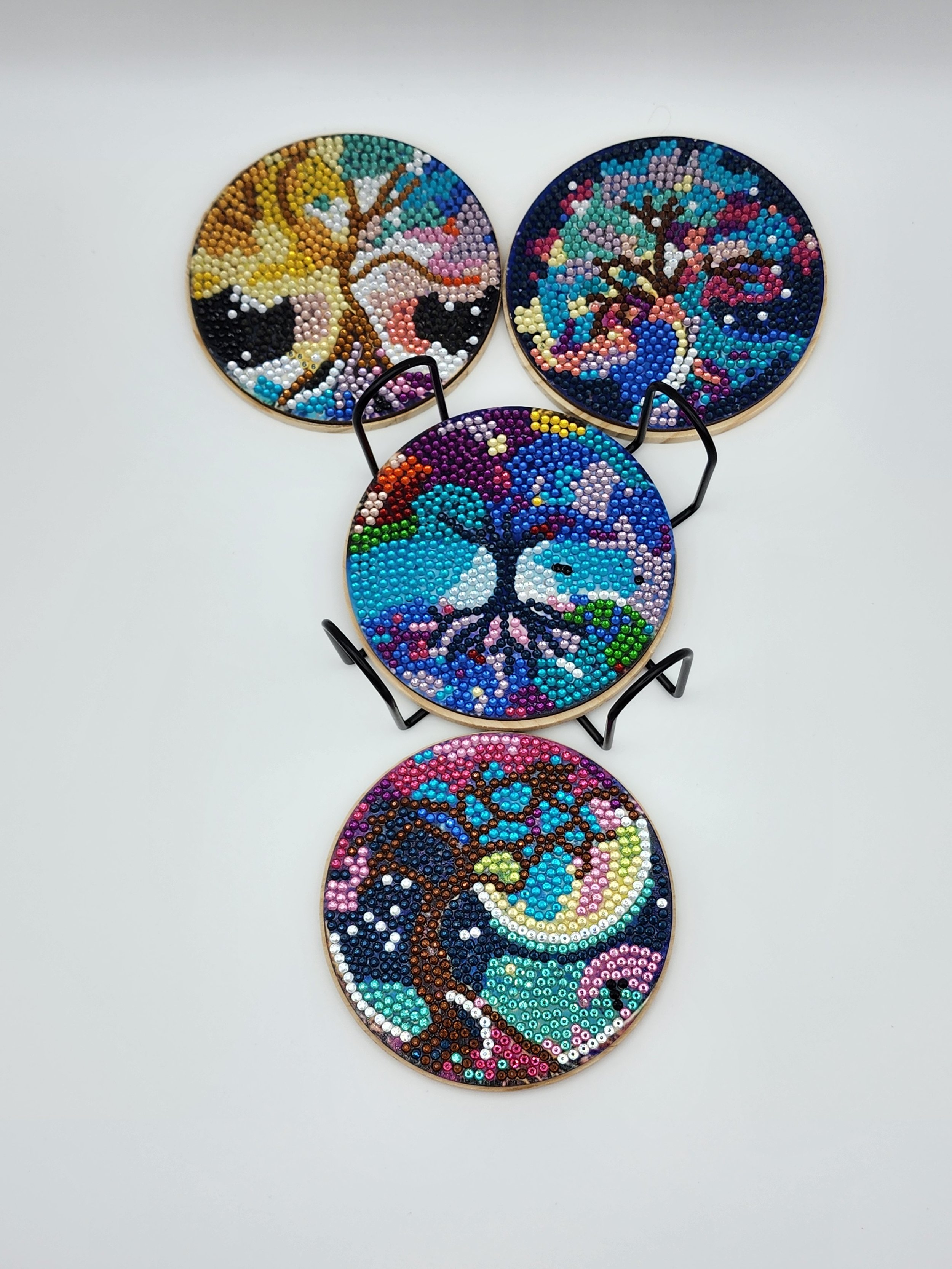Tree Scenery Diamond Dot Coasters