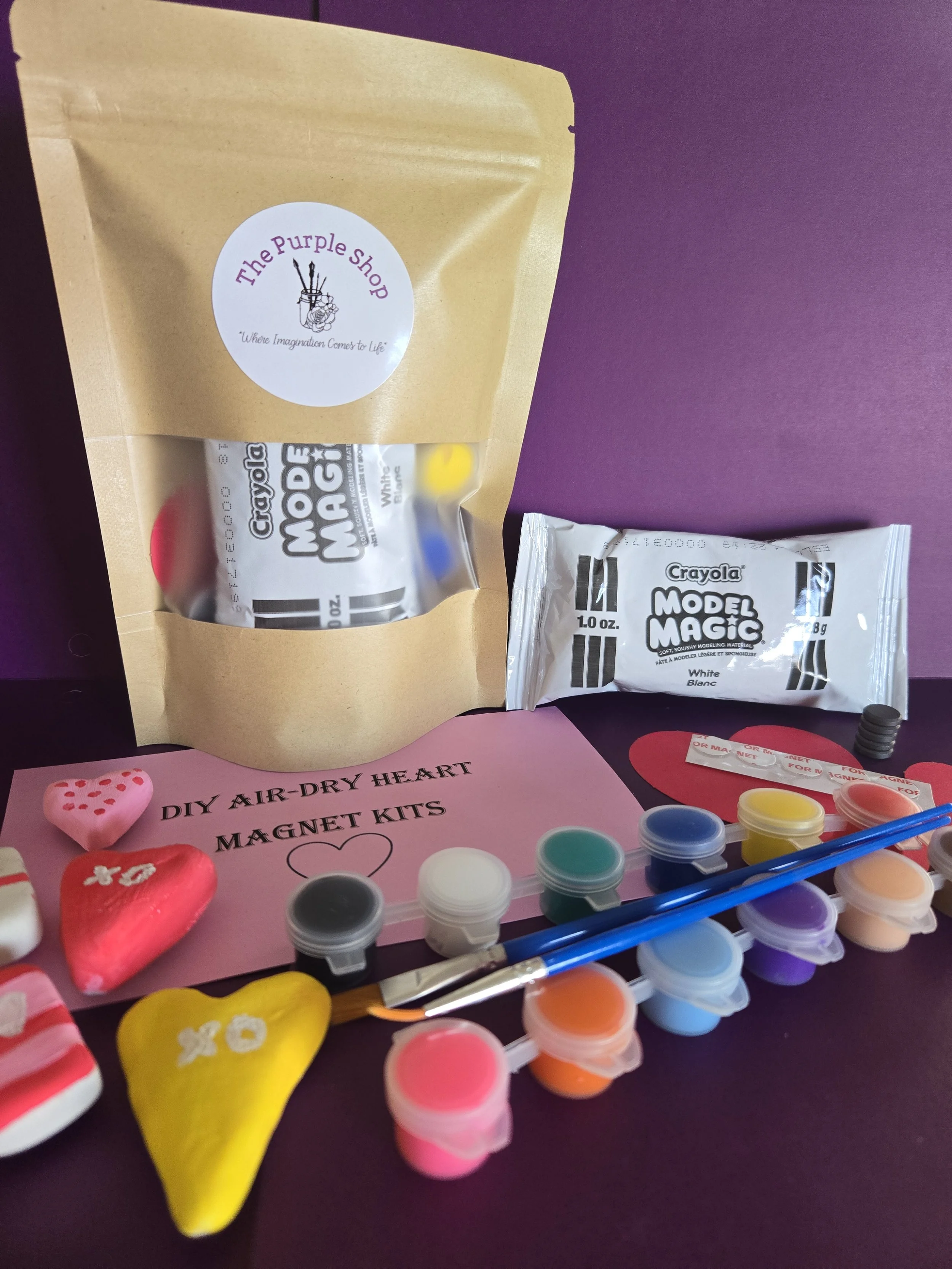 DIY Air-Dry Heart Magnet Kit