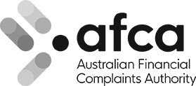 Logo of the Australian Financial Complaints Authority with stylized gray dots next to the text "afca."