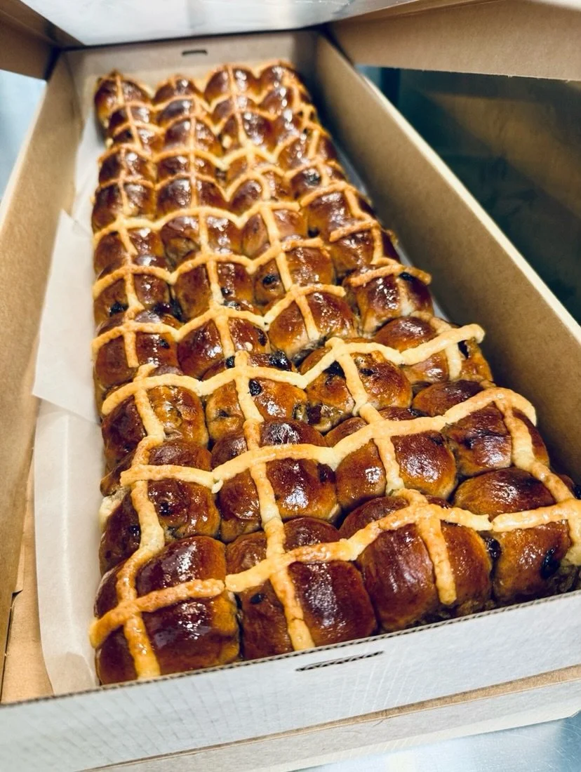 Happy Easter everyone! 🐰🐣🍫 We hope you are all enjoying the long weekend. 

Our Easter menu was a huge hit, including our special hot cross buns from @babco_nz 😋🖤 so delish! 

FYI our Easter High Tea will be around for one more week! Head to our