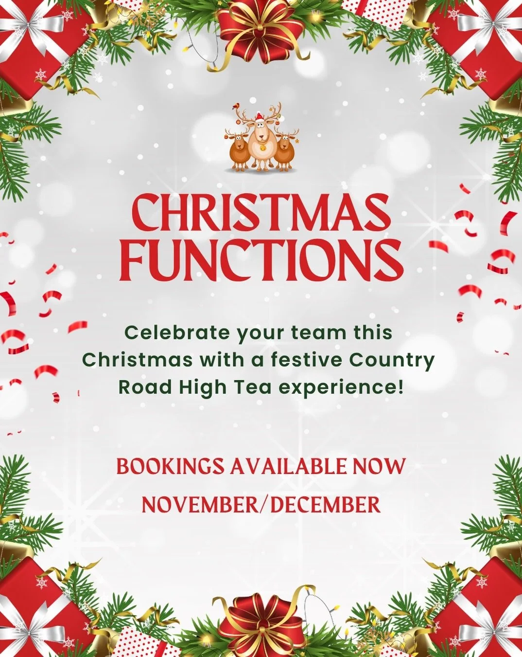 🎄 Yes, it&rsquo;s only September and we&rsquo;re already talking about Christmas! No we&rsquo;re not sorry&hellip; 😂

If you want the best dates for your end of year Christmas Function and to enjoy the ultimate festive High Tea experience, the time