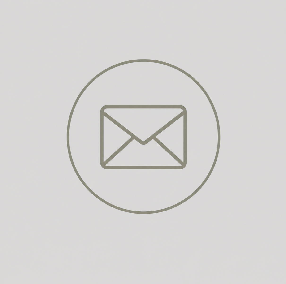 Outline of an envelope inside a circle, indicating email or messaging.