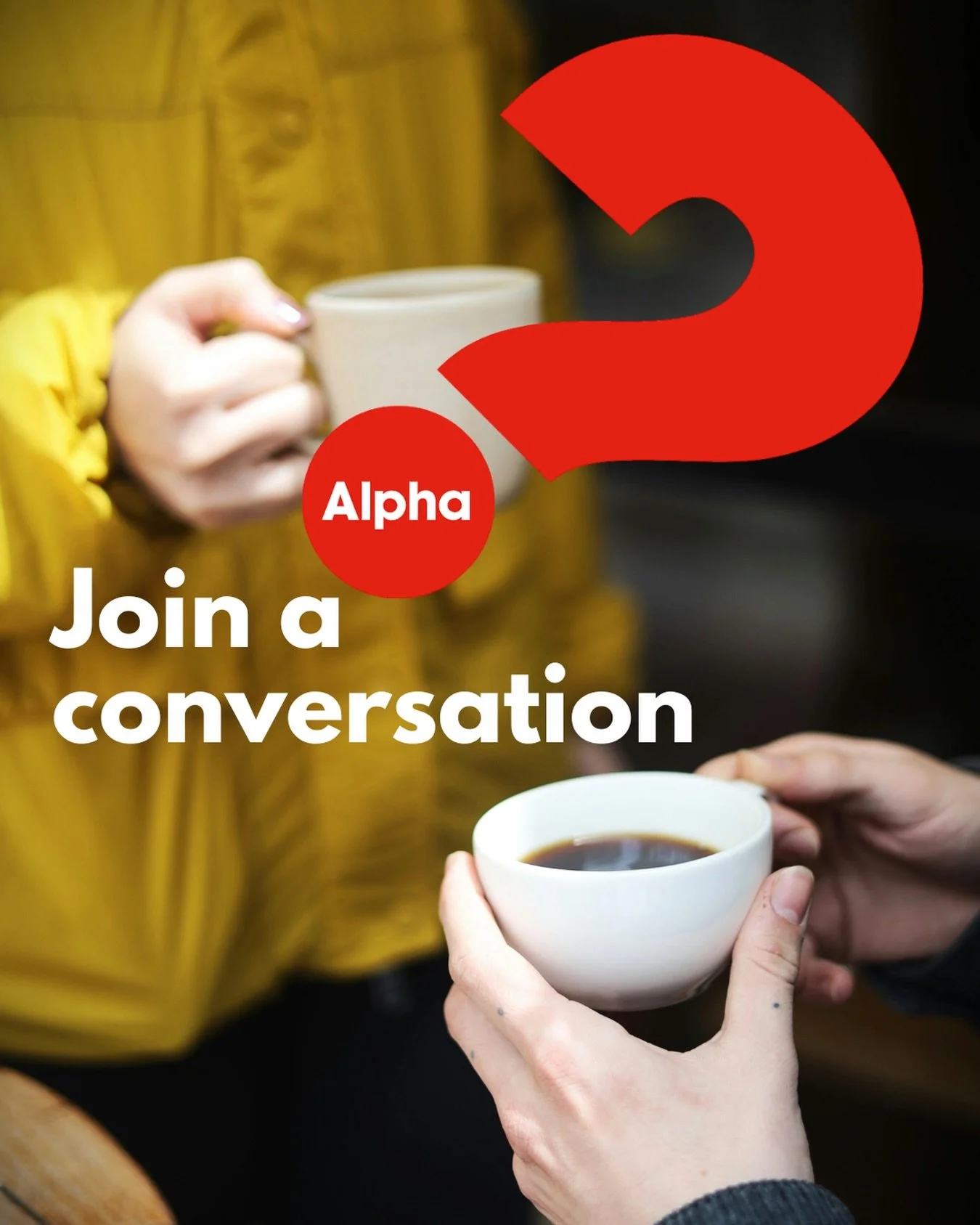 Tonight at 6!
Unpack the Christian faith together.
Meet new people and explore the Christian faith together. Alpha is for anyone who&rsquo;s curious. No judgement, no pressure. Each session unpacks a big question of life, faith, and purpose, and is d