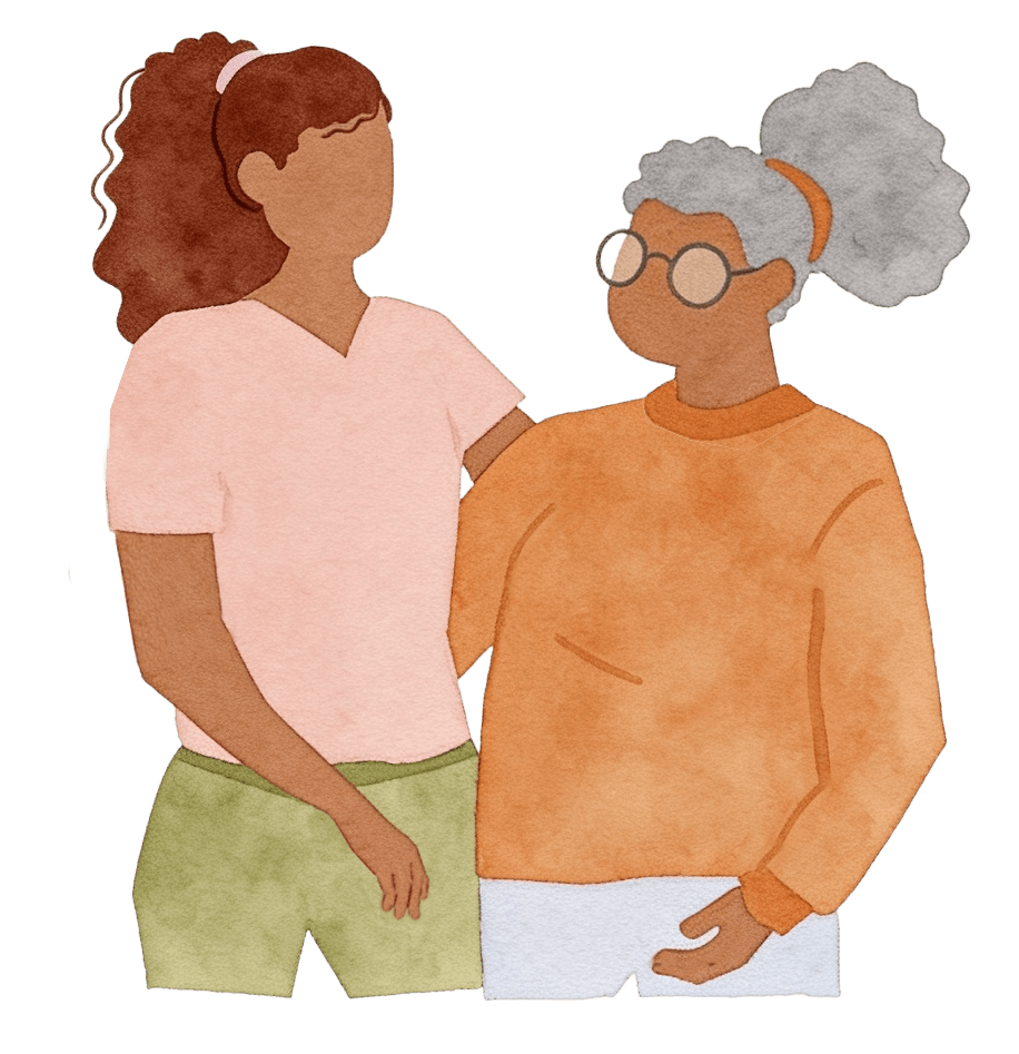 individual relationship counseling oc adult mother and daughter side hugging looking at each other
