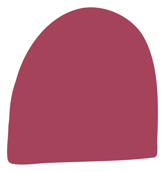 red abstract arch shape