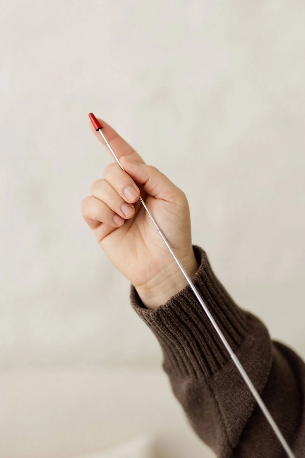brainspotting therapist orange county pointer with finger at point and hand holding stem of pointer